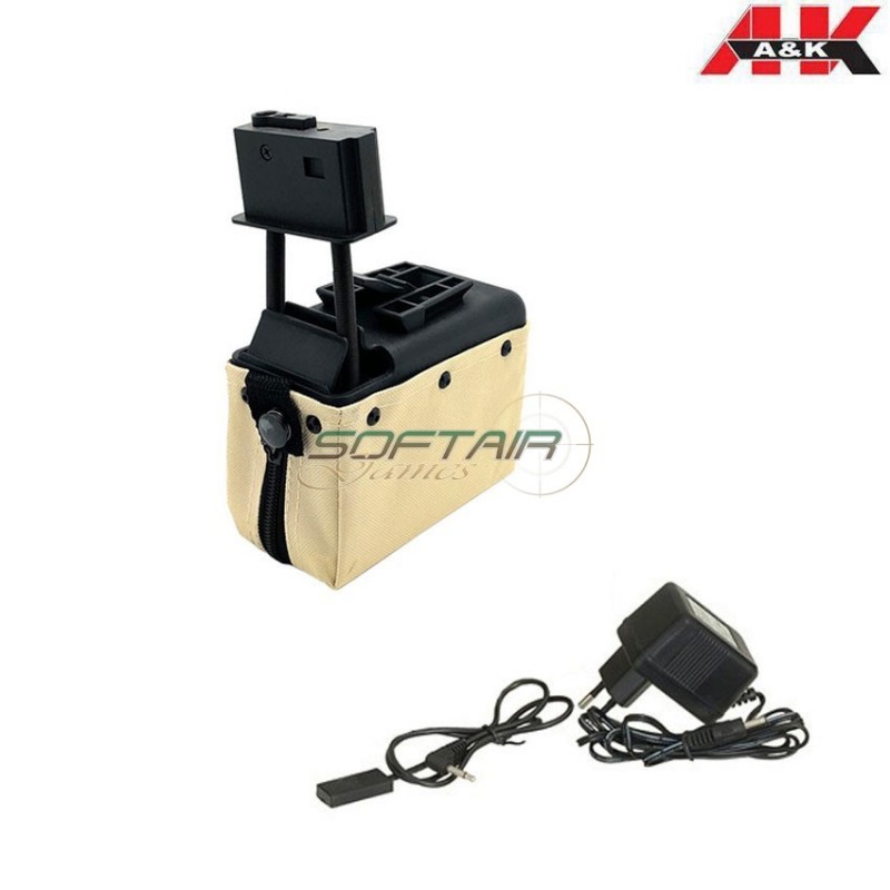 Electric Magazine 1500bb Tan For M249/mk46 A&k (aek-310642)