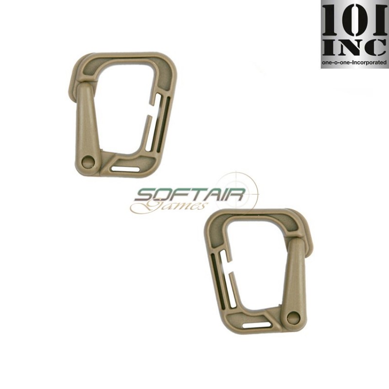 Set 2 Grimloc Type 2 Carabiners Coyote 101 Inc (inc-259134-ct)
