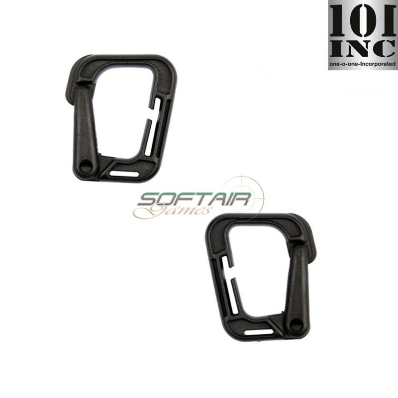 Set 2 Moschettoni Grimloc Type 2 Black 101 Inc (inc-259134-bk)