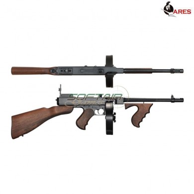 Fucile Elettrico Scarrellante Thompson M1928 Chicago Full Metal & Real Wood Ares (ar-smg6)