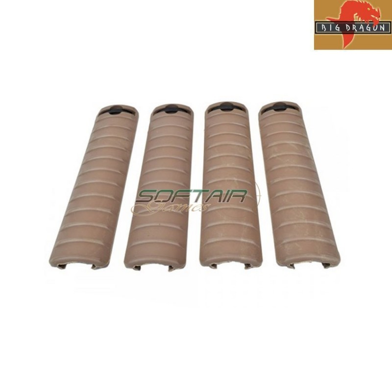 Set 4x Kac Rail Cover Tan Big Dragon (bd-0668)