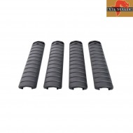 Set 4x Kac Rail Cover Black Big Dragon (bd-0666) Set 4x Kac Rail Cover Black Big Dragon (bd-0666)