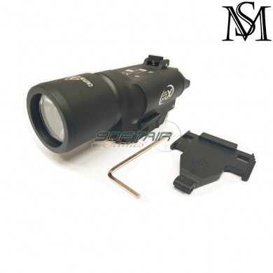 Flashlight X300 Type Tactical Green Light Black Milsim Series (ms-109-bk)