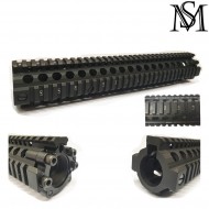 Rail Cnc Dd Mk18 Style 12" Black Milsim Series (ms-r010-bk) Rail Cnc Dd Mk18 Style 12" Black Milsim Series (ms-r010-bk)