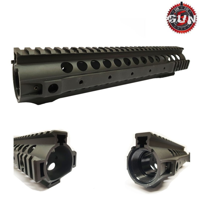 Rail Tactical M4 Aeg Black Aluminum Cnc Urx3 Style 12" Gun Five (gf-hg-012)