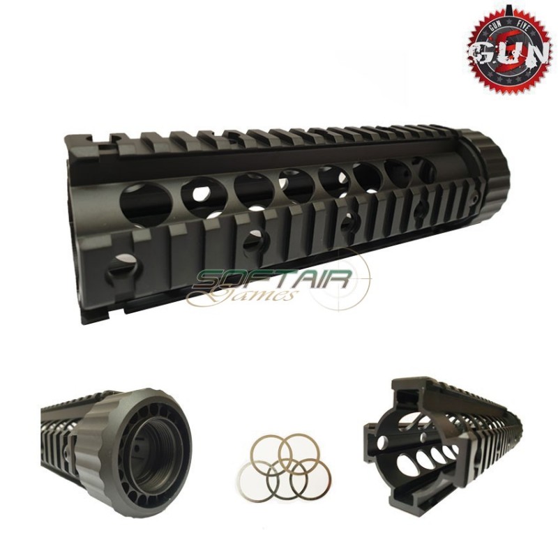 Rail Tactical M4 Aeg Black Aluminum Cnc Sf Style 7" Gun Five (gf-hg-031)