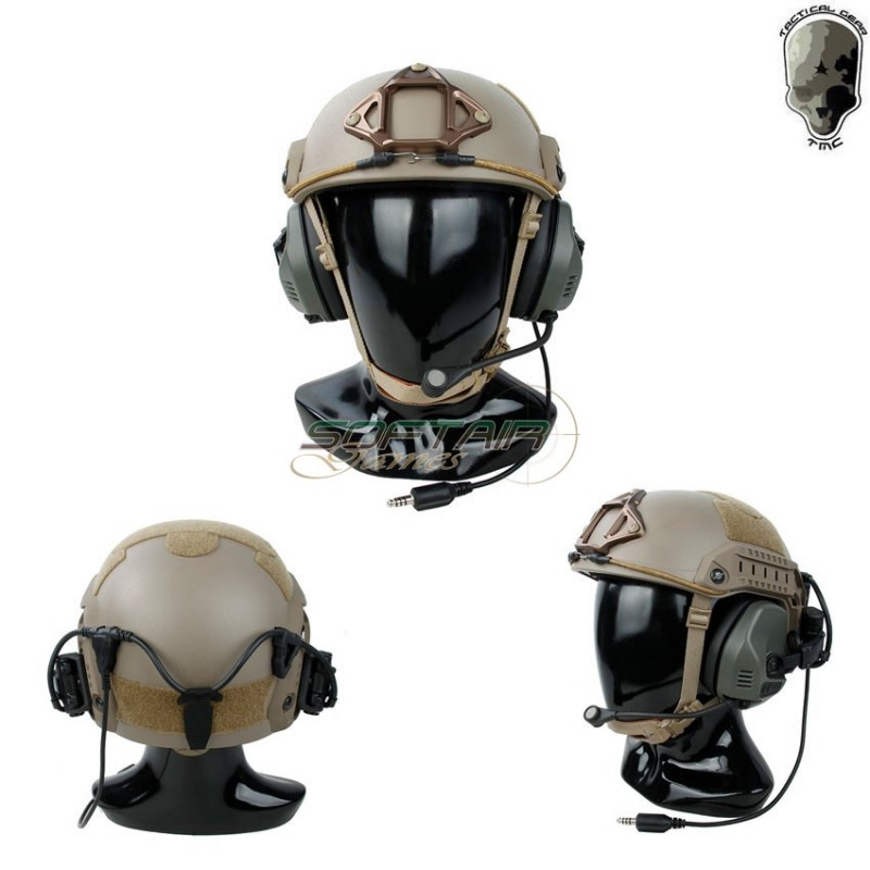 Headset Recon Assault Communication System Ranger Green Tmc (tmc-rc-rg)