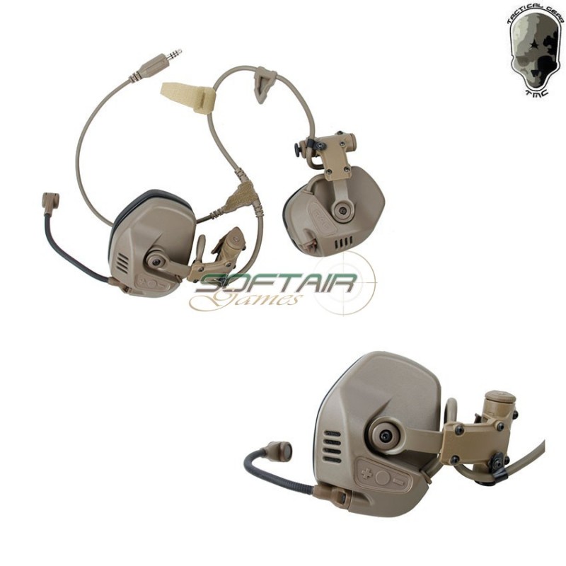 Headset Recon Assault Communication System Dark Earth Tmc (tmc-rc-de)
