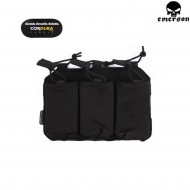 Triple Pouch 5.56mm M4 Black Ss Precision Type Emerson (em6402b)