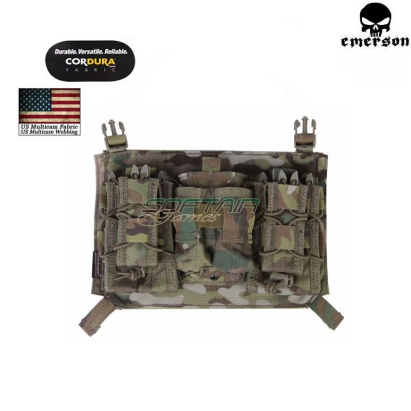 Velcro Triple Panel 5.56/9mm Multicam® Genuine Usa For Vest 419/420 Type Emerson (em9335mc)