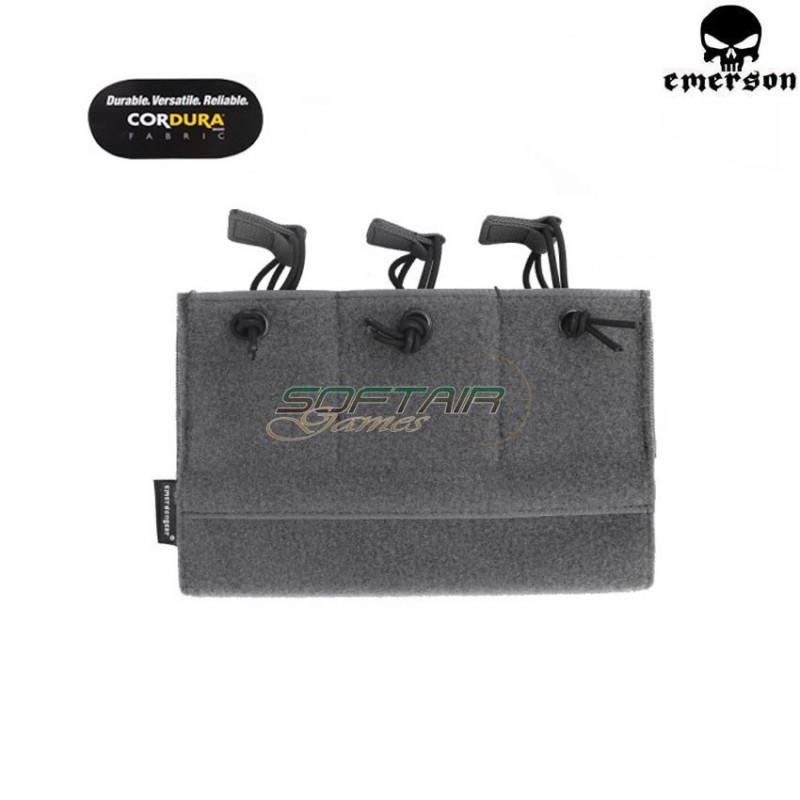 Loop Panel Triple Pouch M4 Wolf Grey Emerson (em9058wg)