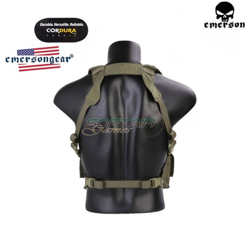 Tactical Easy Chest Rig Ranger Green® Genuine Usa Emerson (emb7450rg)