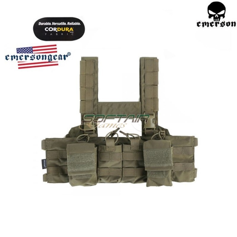 Tactical Easy Chest Rig Ranger Green® Genuine Usa Emerson (emb7450rg)