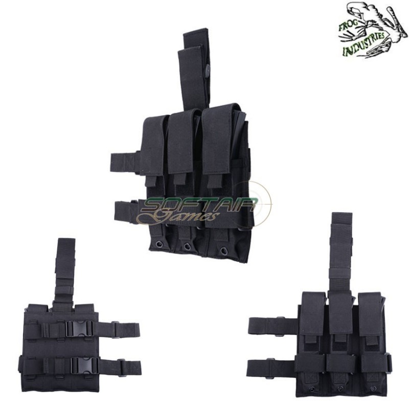 Triple Leg Pouch For Mp5 Black Frog Industries® (fi-009685-bk)