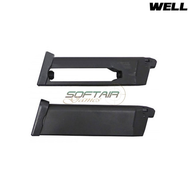 Pistola A Co2/gas Doppio Caricatore Glock 17 Black Well (g197)