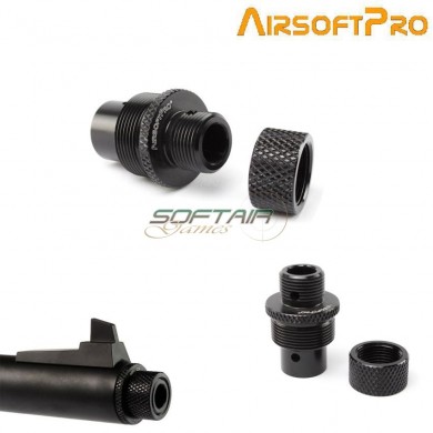 Adattatore Silenziatore Upgrade Black Per Tm Vsr & Jg Bar-10 Airsoftpro® (ap-7427)
