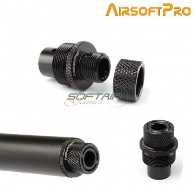 Upgrade Silencer Adapter Black For Well Vsr & Mb44xx Airsoftpro® (ap-7428)