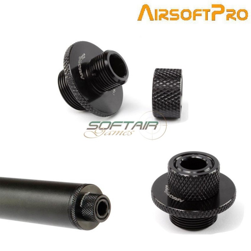 Upgrade Silencer Adapter Black For Well Mb4401 Older Model Airsoftpro® (ap-7432)