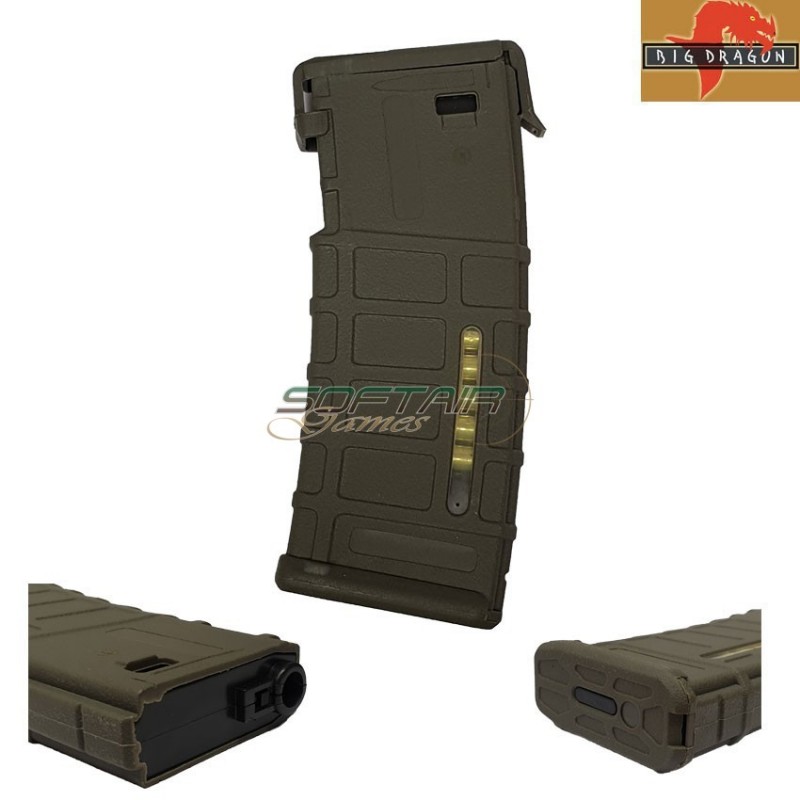 Mid-cap Magazine Pts Style M4/m16 Foliage Green 120bb Big Dragon (bd-4200)