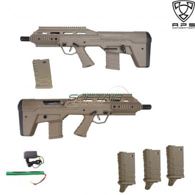 Combo Assualt W/hi Cap Caricatori Electric Rifle U.a.r. Hybrid Tan Aps (aps-uart-co-as)