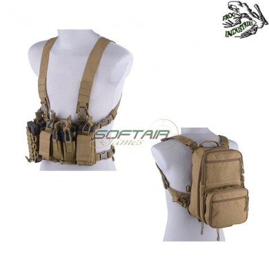 Combo Hs Style Fast Chest Rig & Flatpack Coyote Frog Frog Industries® (fi-hs-style-co-tan)