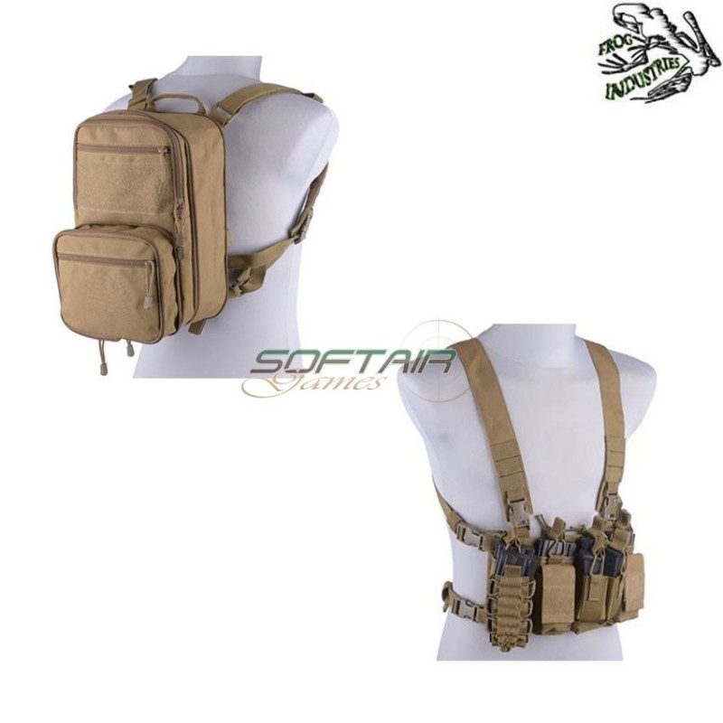 Combo Hs Style Fast Chest Rig & Flatpack Coyote Frog Frog Industries® (fi-hs-style-co-tan)