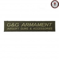 Patch Embroidered Logo Rectangle Olive G&g (gg-patch-3)