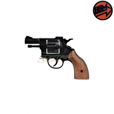 Blank Revolver Olimpyc Black & Wood Caliber 6 Bruni (br-1000)