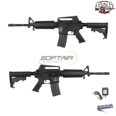 Combo Pack C/batteria & Carica Fucile Elettrico M4a1 Carbine Marine Knight's Black G&p (gp-281m-combo)
