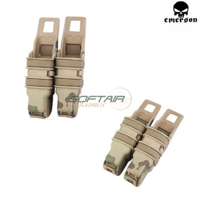 Double Rigid Fast Pistol Mag Pouch Multicam Emerson (em6351mc)