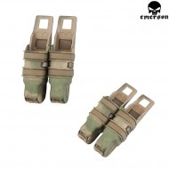 Double Rigid Fast Pistol Mag Pouch Atacs Foliage Green  Emerson (em6351atfg)