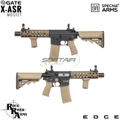Electric Rifle Sa-e05 Edge™ Rra M4 Cqb Silenced Carbine Replica Two Tone Specna Arms® (spe-01-023923)