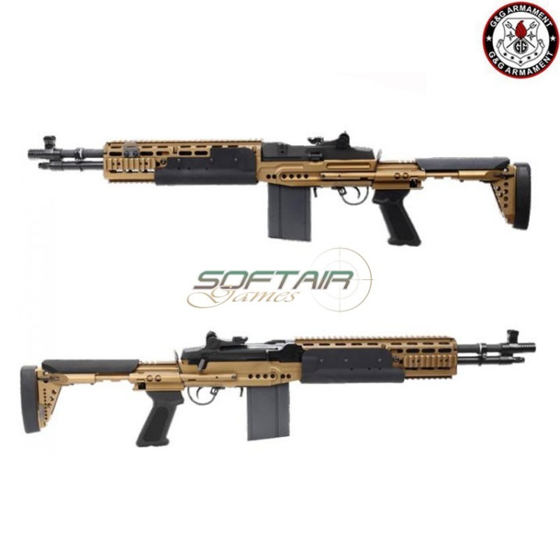 Fucile Elettrico M14 Ebr Short Version Bronze Full Metal G&g (gg-tgm-014-ebs-ynb)