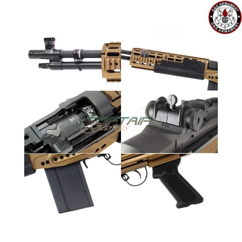 Fucile Elettrico M14 Ebr Short Version Bronze Full Metal G&g (gg-tgm-014-ebs-ynb)