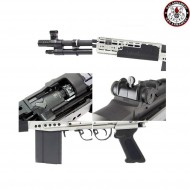 Electric Rifle M14 Ebr Short Version Silver Full Metal G&g (gg-tgm-014-ebs-snb)
