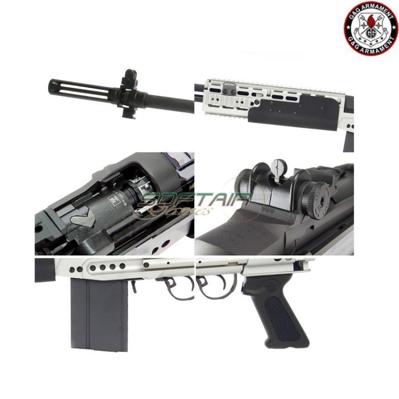 Fucile Elettrico M14 Ebr Long Version Silver Full Metal G&g (gg-tgm-014-ebl-snb)