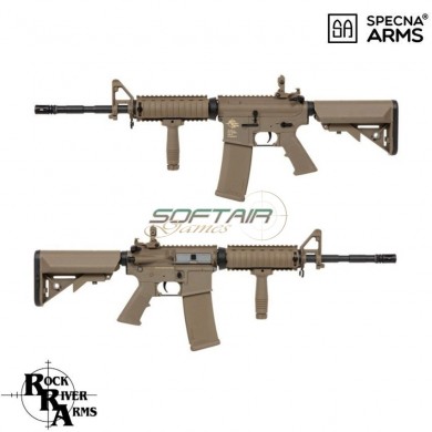 Electric Rifle Sa-c03 R.r.a. Logo Assault Replica Sopmod Dark Earth Core™ Specna Arms® (spe-01-024023)