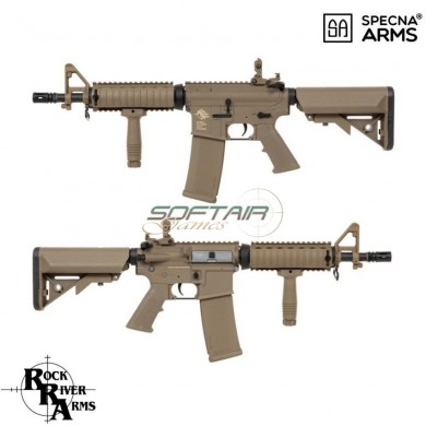 Electric Rifle Sa-c04 R.r.a. Logo Assault Replica Cqb-r Dark Earth Core™ Specna Arms® (spe-01-024025)