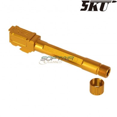 Outer Barrel Gold Fi 9mm Style With Thread For G17/g18 Gun 5ku (5ku-gb-450-g)