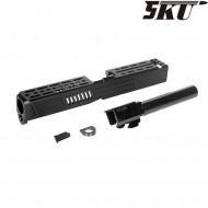 Set Carrello & Canna Zev Style Black Type 4 Per Glock 5ku (5ku-gb-412-b)