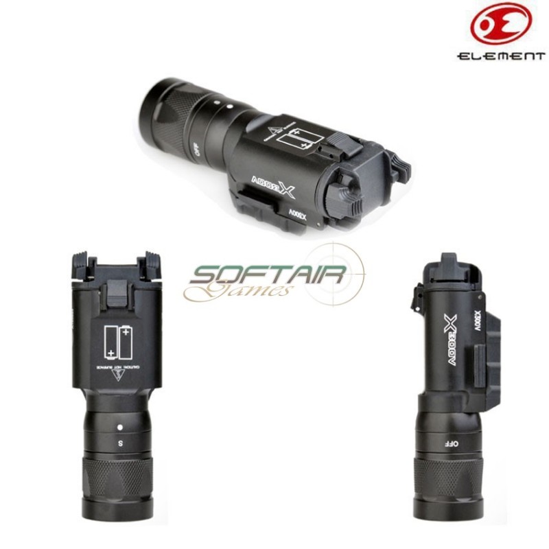 Torcia X300v Vampire Led Tactical Black C/strobe Element (el-ex381-bk)