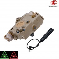 Peq-15 La-5c Uhp Dark Earth Torcia/laser Rosso/laser Verde Element (el-ex450-de)