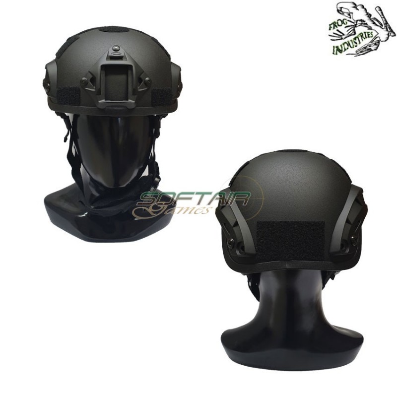 Helmet Mich 2001 Black C/nvg Mount & Rails Frog Industries® (fi-mich1-b)