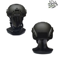 Helmet Mich 2001 Black C/nvg Mount & Rails Frog Industries® (fi-mich1-b)