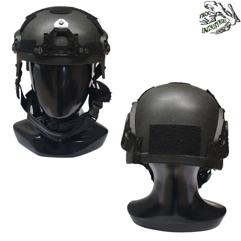 Elmetto Ibh Black C/nvg Mount & Rails Frog Industries® (fi-ibh-b)