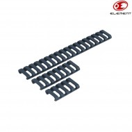 Set 18 Slot Ladder Black Lowpro Rail Cover Element (el-ex330-bk)