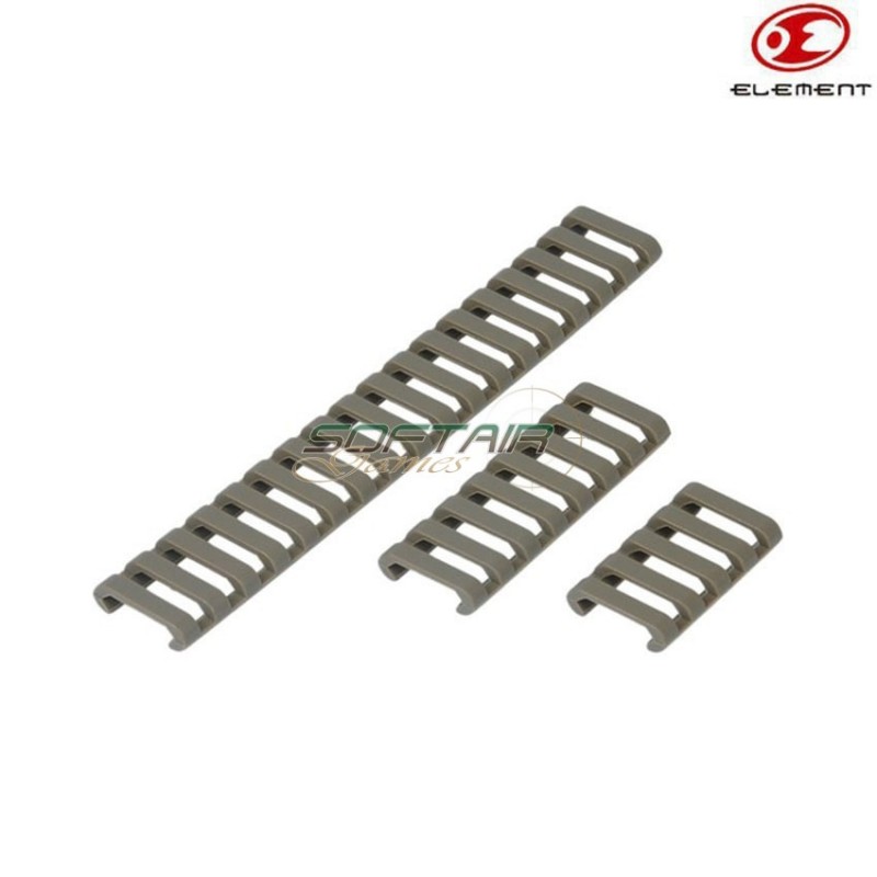 Set 18 Slot Ladder Dark Earth Lowpro Rail Cover Element (el-ex330-de)