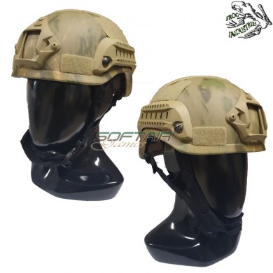 Helmet Mich 2001 Atacs Foliage Green C/nvg Mount & Rails Frog Industries® (fi-mich1-av)