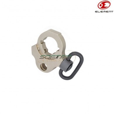 Pws Style Dark Earth Ambidextrous Stock Tube Sling Ring For Element (el-ex315-de)