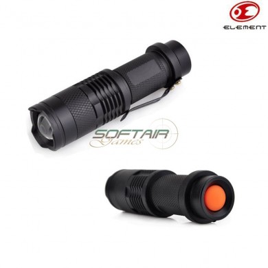 Tactical Flashlight Mini Telescopic Black Element (el-ex421-bk)